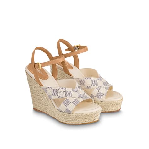 sandali con tacco louis vuitton|Louis Vuitton wedge sandals.